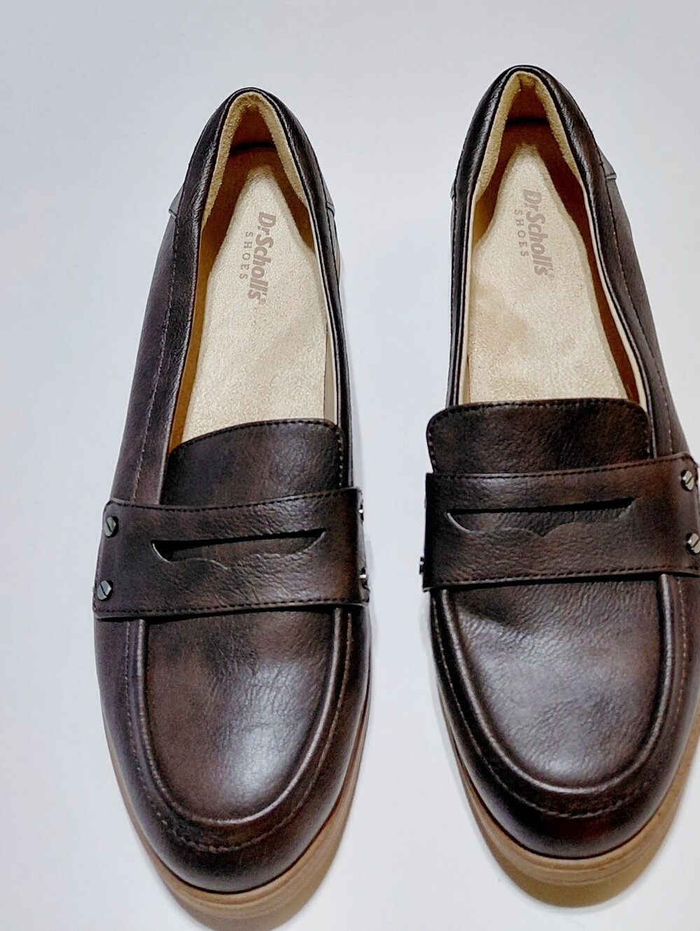 DR SCHOLL'S Women's Hello Brown  Penny Loafers Size 8M